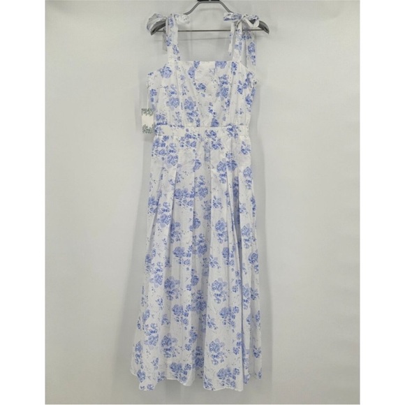 Hyacinth House by Tuckernuck Blue Chintz Teagan Midi Dress - Picture 2 of 8